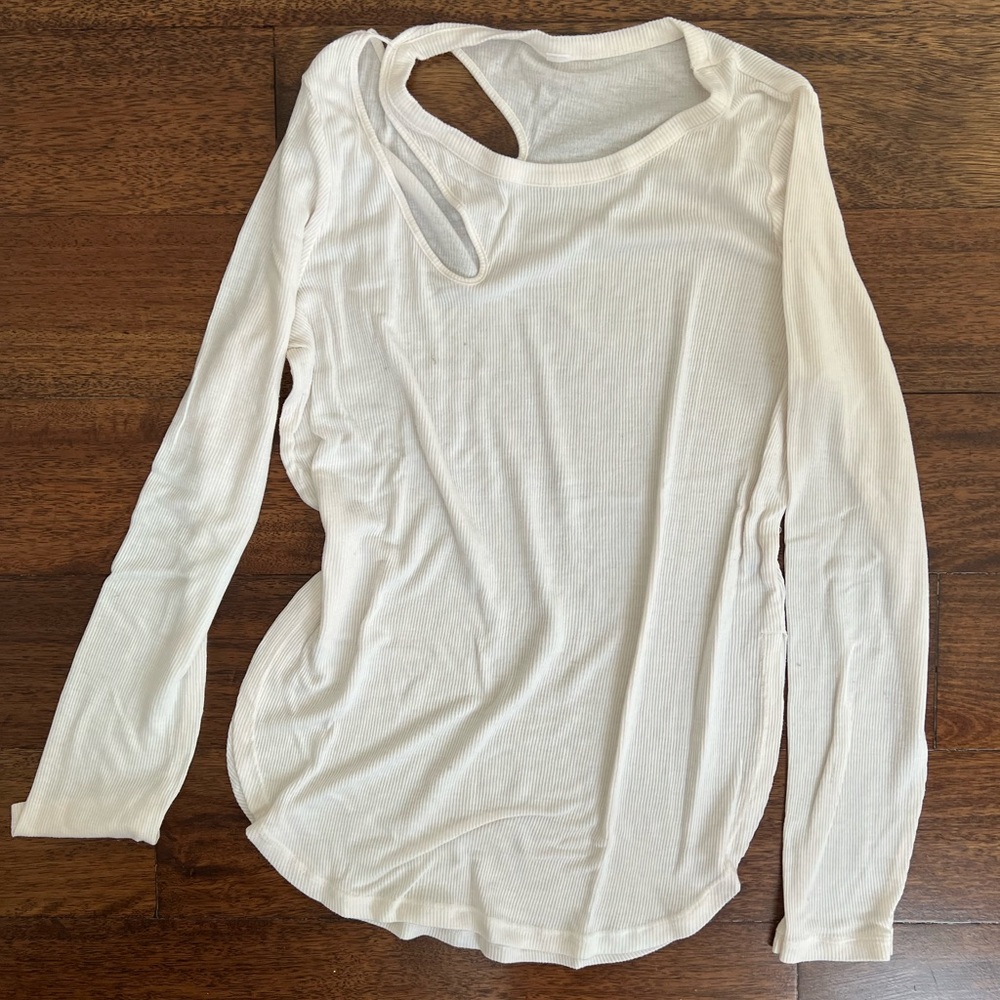 Alo Yoga Ribbed Peak Long Sleeve Small